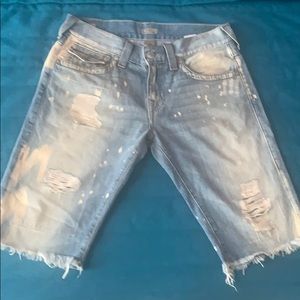 Men True Religion Jean Shorts
